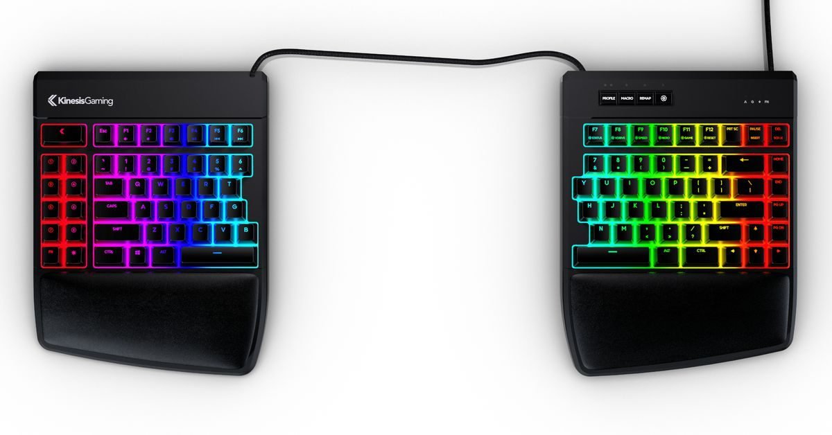 Use um teclado dividido para proteger seus pulsos durante o trabalho e jogos no PC