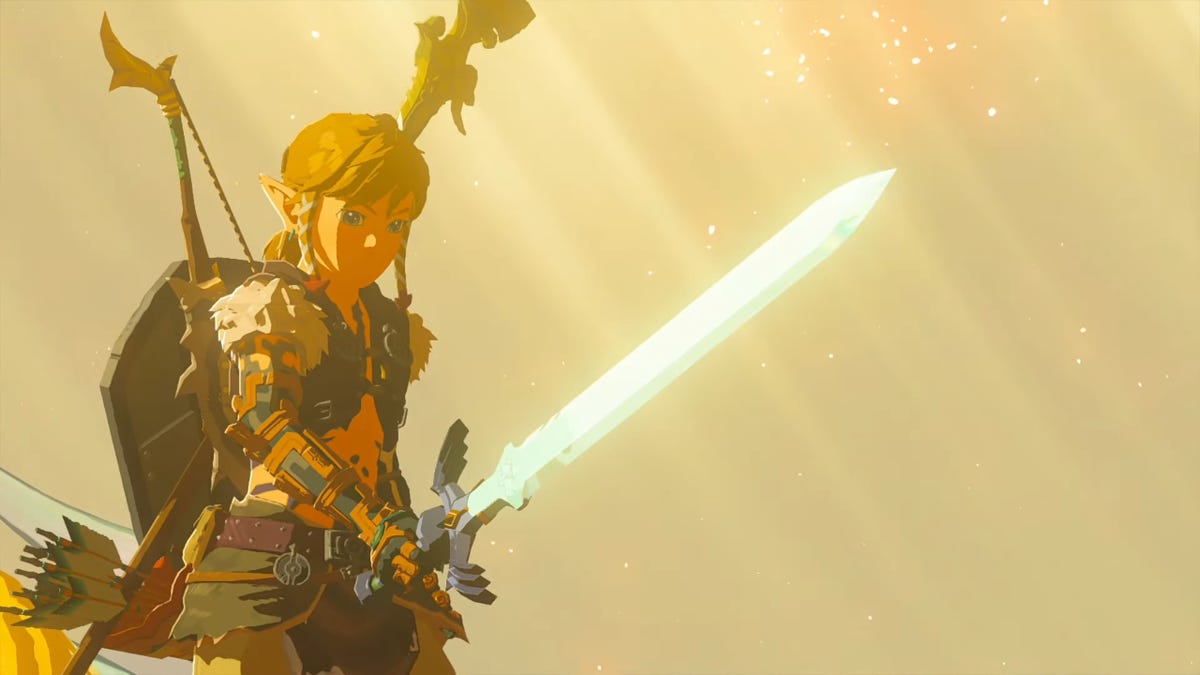 Aparentemente, carregar uma Master Sword de 15 cm é um crime