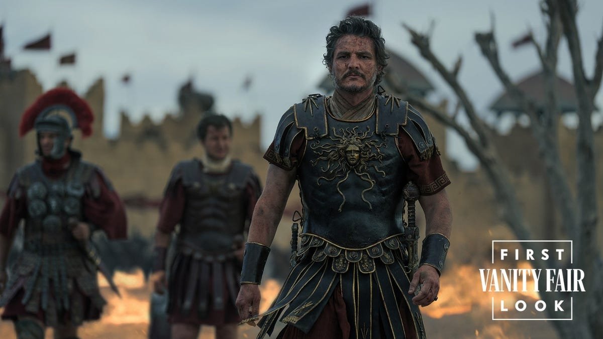 Fotos de Gladiador 2 mostram Paul Mescal e Pedro Pascal brigando