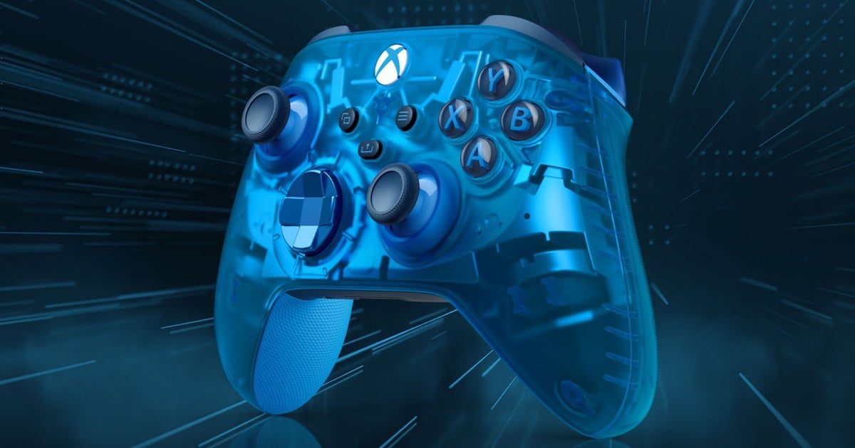 O Xbox está voltando um pouco para os anos 90 com seu novo controle Sky Cipher azul transparente