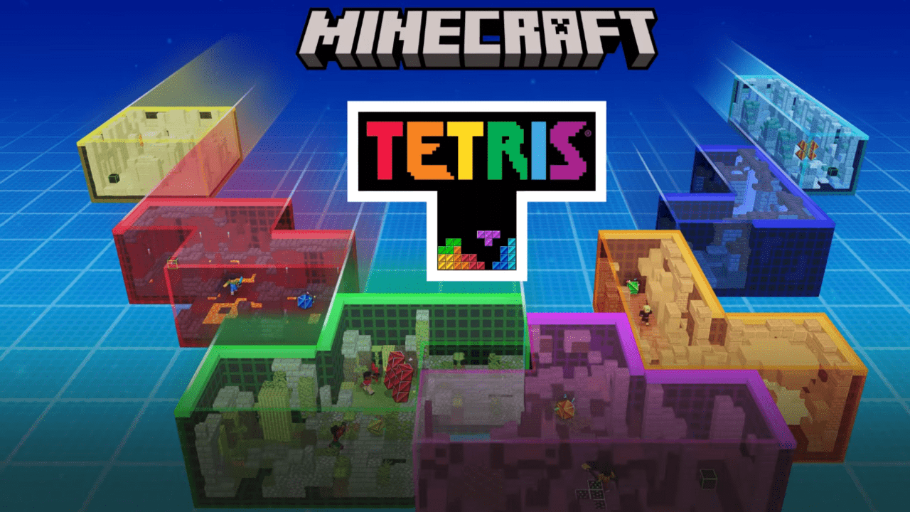 O mais recente DLC do Minecraft apresenta uma nova maneira de jogar Tetris