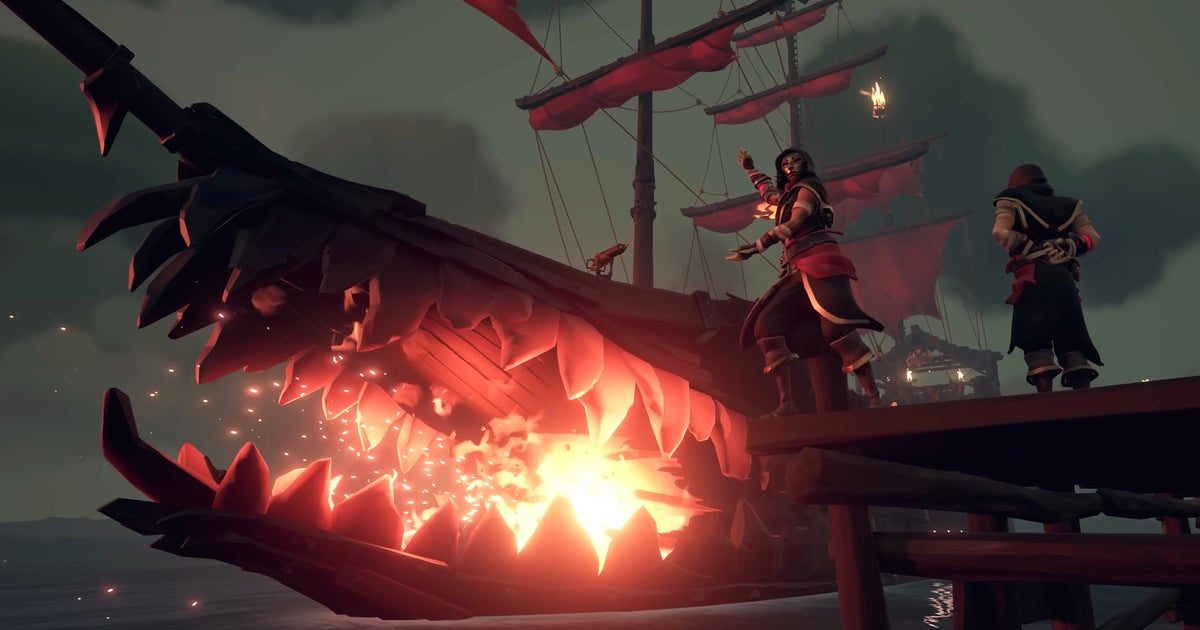 Sea of ​​Thieves receberá um navio de guerra com 10 canhões e cuspidor de fogo na próxima semana para os jogadores controlarem