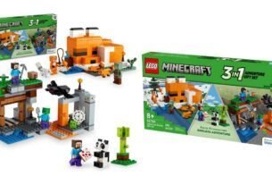 O conjunto de presente Lego Minecraft vem com três versões por apenas US$ 30