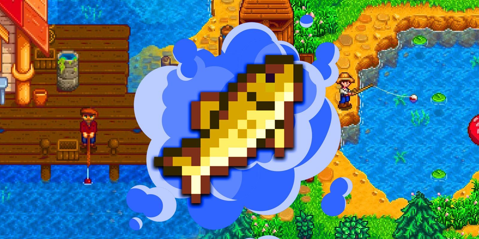 Onde pegar walleye em Stardew Valley