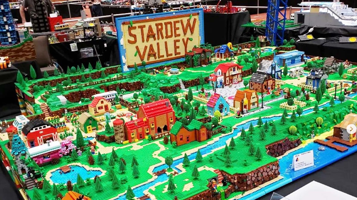 Alguém recriou Stardew Valley usando 75.000 peças de Lego