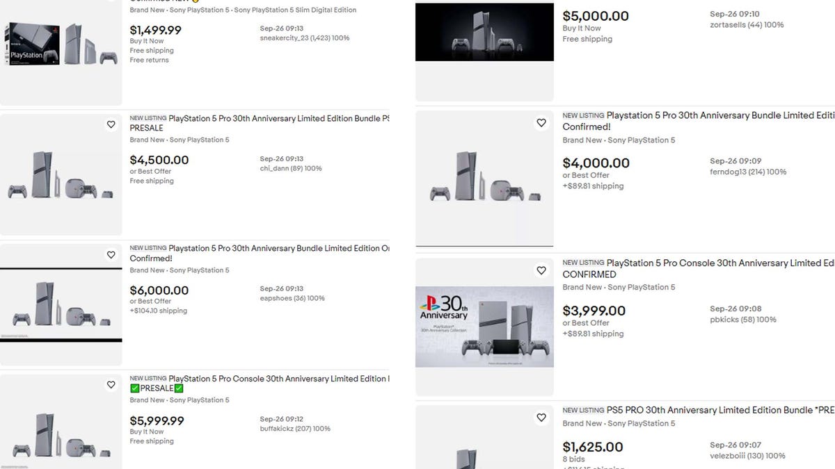 O eBay já está cheio de consoles PS5 Pro com preços acima de US$ 3.000