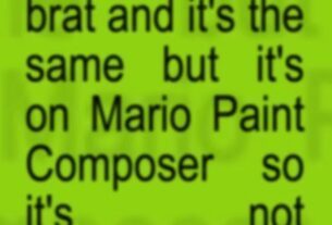 Agora você pode ouvir Brat, mas no compositor Mario Paint