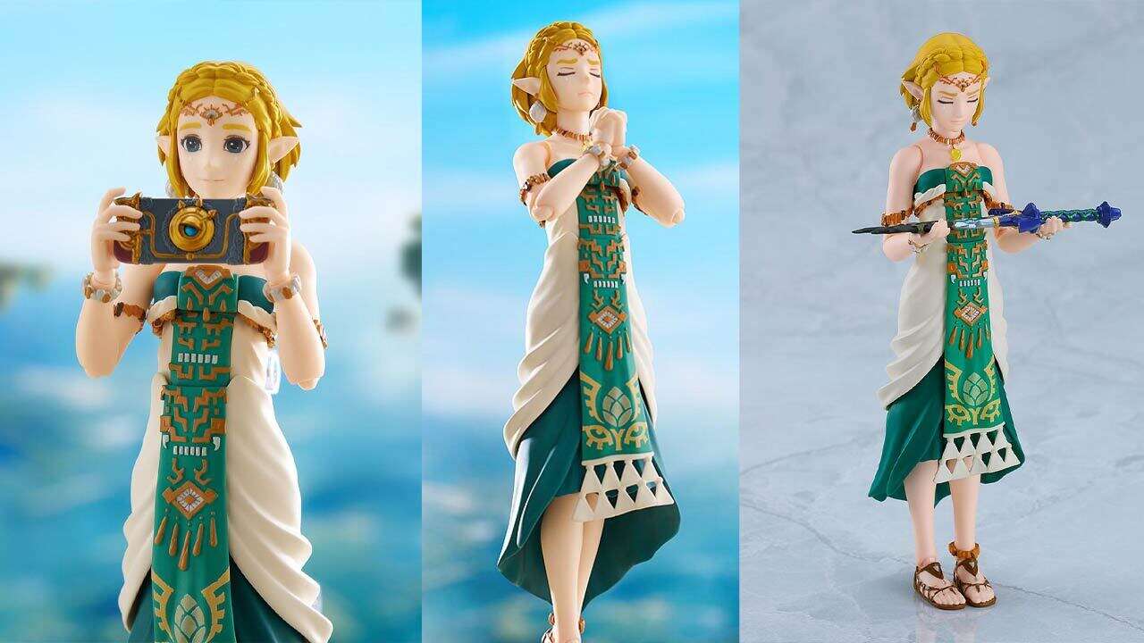 As pré-encomendas de figuras da princesa Zelda Figma estão disponíveis no Crunchyroll e esgotadas na Amazon