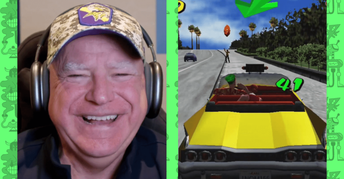 Tim Walz jogou Crazy Taxi com AOC no Twitch no fim de semana