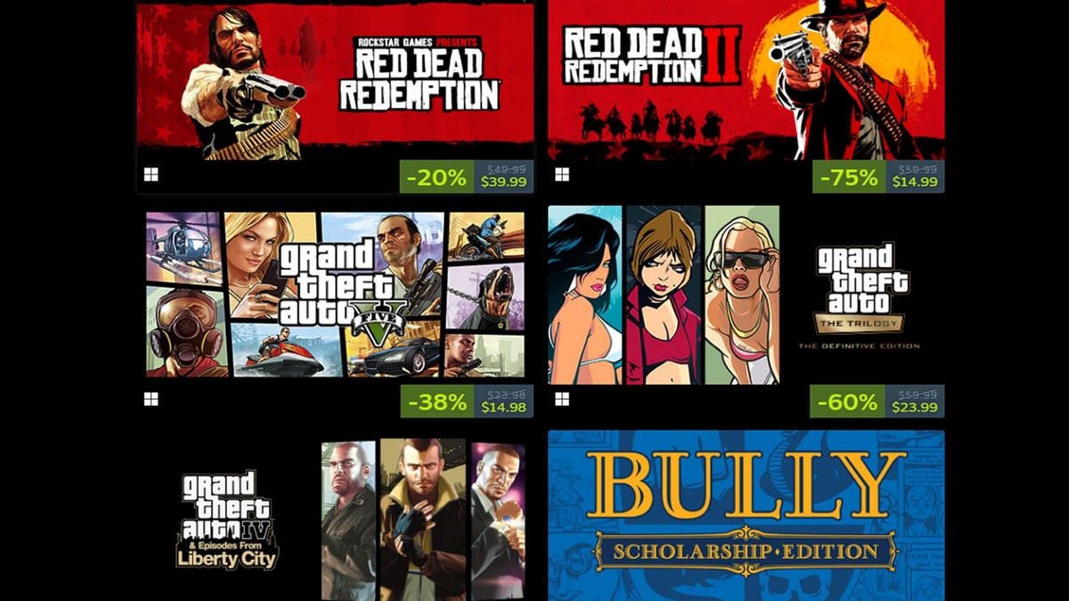 Promoção massiva do Steam da Rockstar Games: melhores jogos e ofertas