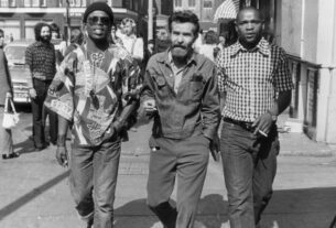 From left: John Kani, director Athol Fugard and Winston Ntswona walking past the Royal Court Theatre in London in 1973.