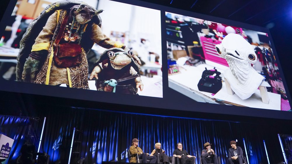 TOKYO, JAPAN - APRIL 19: The cast of Ahsoka are seen at Celebration Stage during Star Wars Celebration Japan Day 2 on April 19, 2025 in Tokyo, Japan. (Photo by Christopher Jue/Getty Images for Disney)