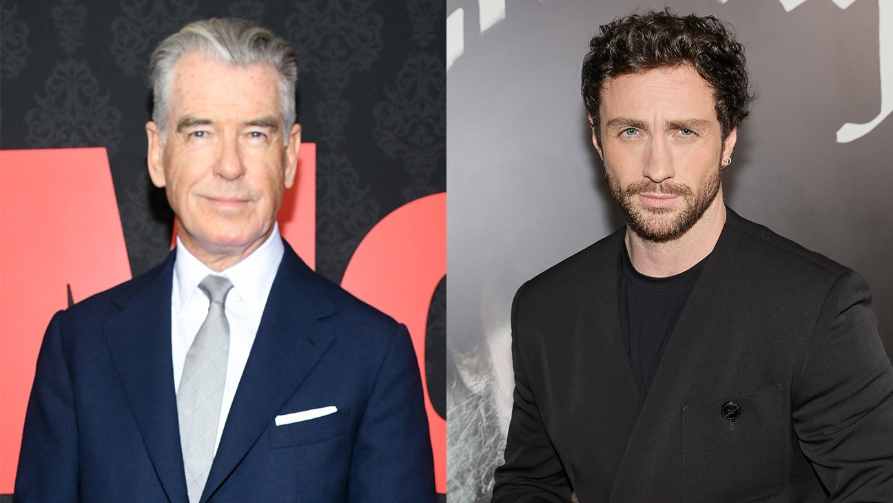 Pierce Brosnan and Aaron Taylor-Johnson