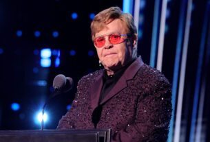 Elton John at the 2023 Rock & Roll Hall Of Fame Induction Ceremony.