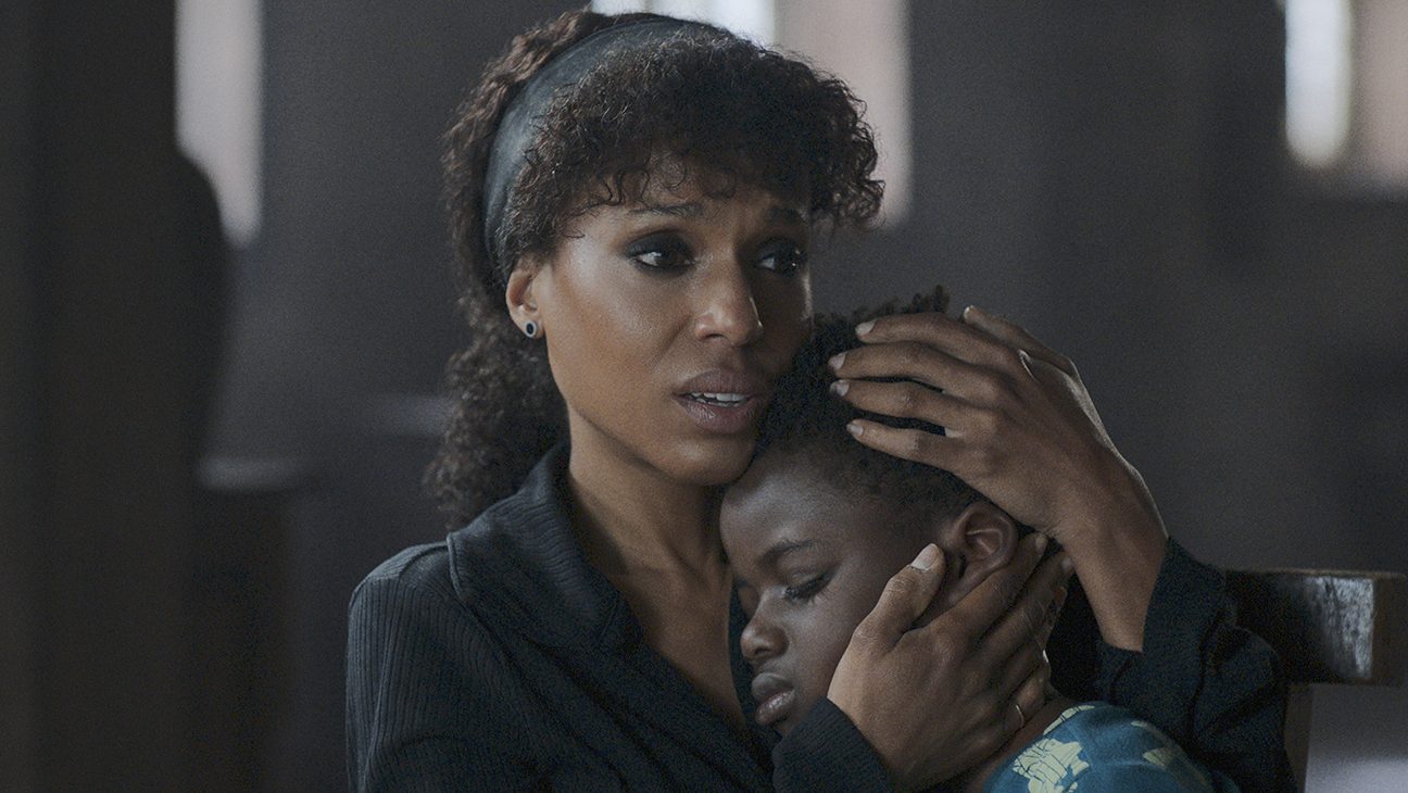 Kerry Washington as Syrah and Jahleel Kamera as Ky in Shadow Force.