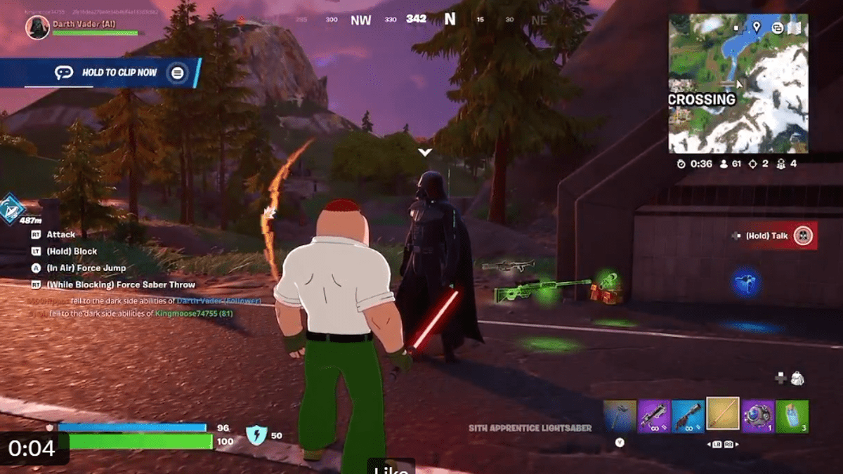 Os fãs do Fortnite não podem acreditar nas coisas selvagens que Darth Vader está dizendo