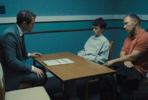 (L to R) Mark Stanley as Paulie Miller, Owen Cooper as Jamie Miller, Stephen Graham as Eddie Miller in Adolescence.