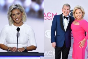 Savannah Chrisley and Todd and Julie Chrisley smiling