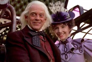 De volta aos atores Doc Brown e Clara do futuro 3 apareceram em um ocidental muito diferente juntos 12 anos antes