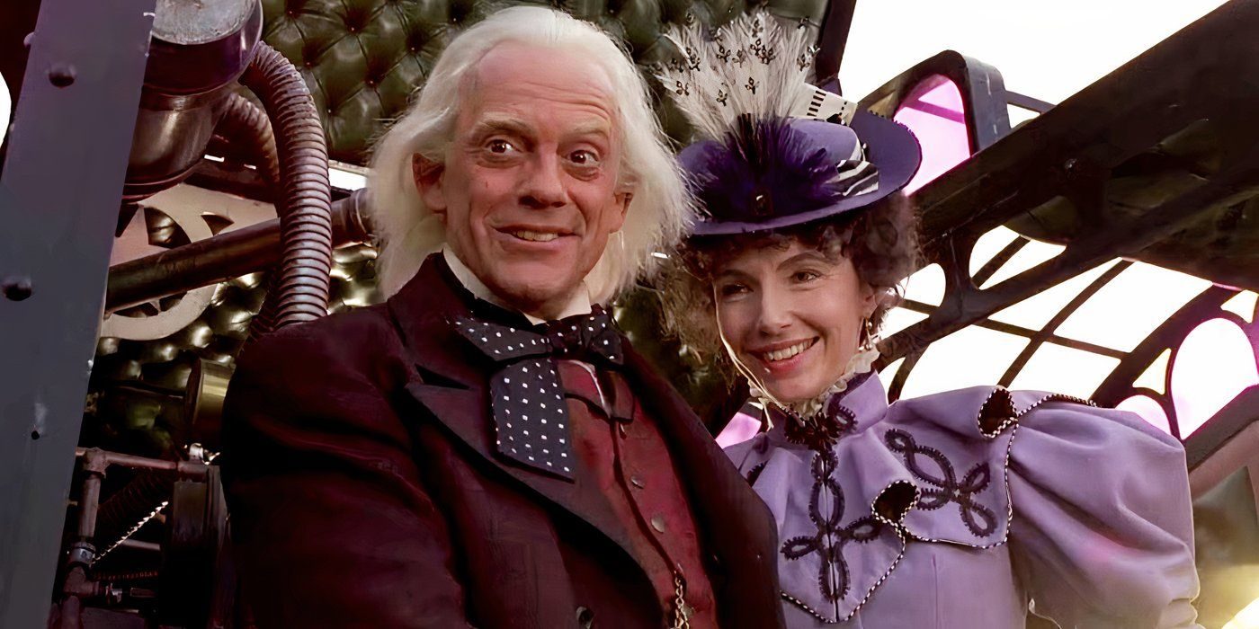 De volta aos atores Doc Brown e Clara do futuro 3 apareceram em um ocidental muito diferente juntos 12 anos antes