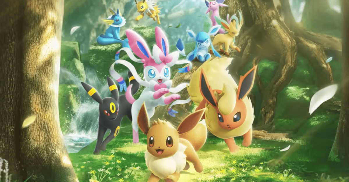 Eevee Grove libere o interior e a data no POKémon TCG Pocket