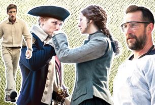 From left: Peacock’s The Day of the Jackal, Starz’s Outlander and Max’s The Pitt.