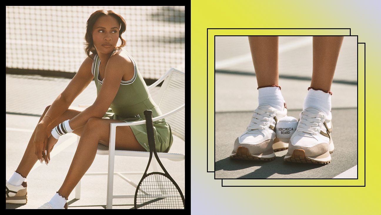 Veronica Beard Valentina Sneaker in Lily/Thyme/Terracotta