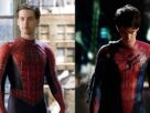 Tobey Maguire and Andrew Garfield in their respective Spider-Man films