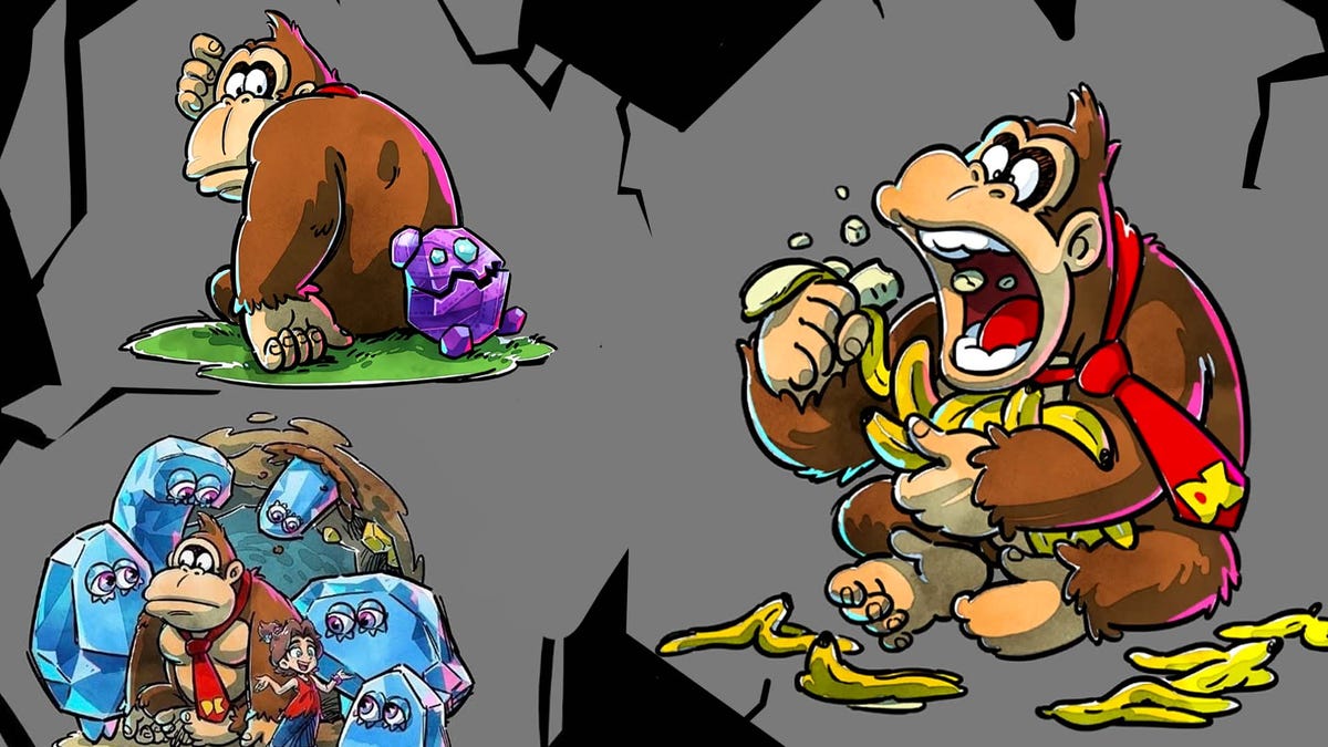 Donkey Kong Bananza A obra de arte de carregamento é tão boa