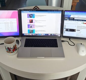 Ferramentas do comércio: um laptop de tela tripla é como estou cobrindo as vendas do Amazon Prime Day