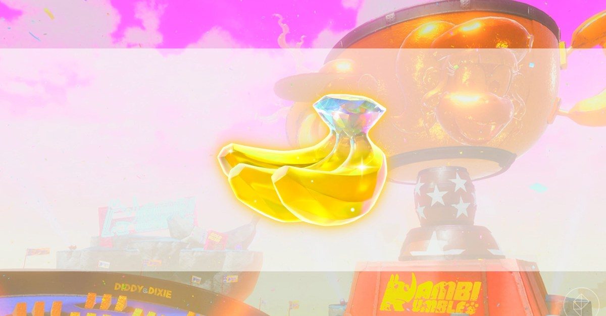 Locais de jóias do Banandium (banana) em Donkey Kong Bananza