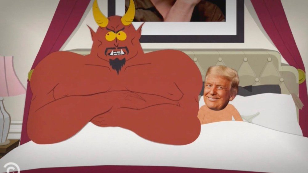 Premiere da 27ª temporada de 'South Park' coloca Donald Trump na cama com Satanás