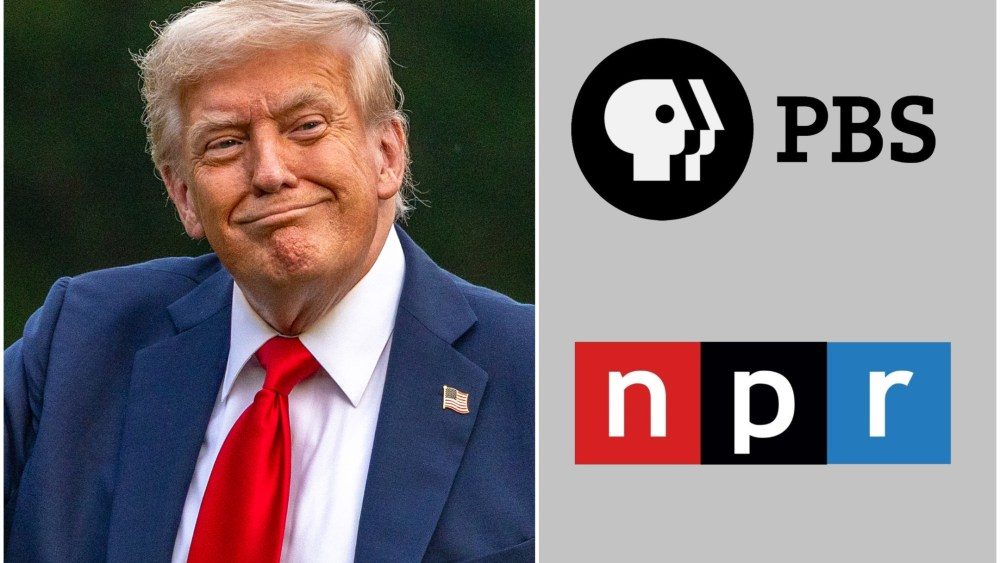 Trump celebra o Congresso que aprovava a NPR, PBS Rescistion Package