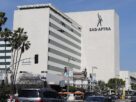 A general exterior view of the SAG/AFTRA building is seen on May 11, 2016 in the Miracle Mile District of Los Angeles, California.