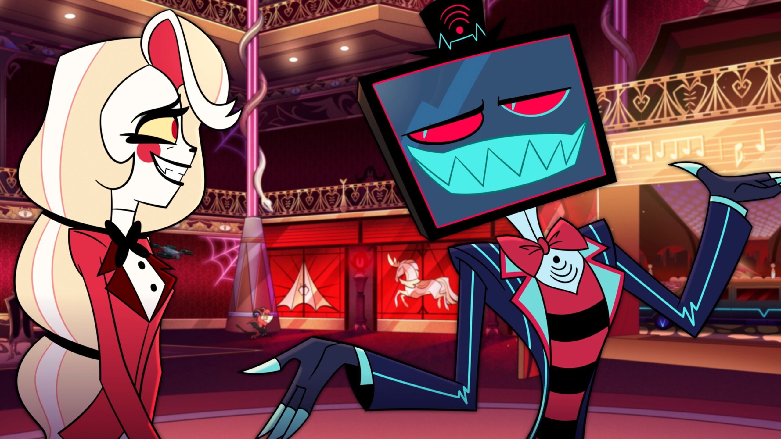A segunda temporada do Hazbin Hotel recebe imagens de primeira aparência e detalhes do evento cantando
