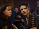 Aubrey Plaza stars as MG Falcone and Margaret Qualley as Honey O’Donahue in writer/director Ethan Coen’s Honey Don't!