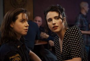 Aubrey Plaza stars as MG Falcone and Margaret Qualley as Honey O’Donahue in writer/director Ethan Coen’s Honey Don't!