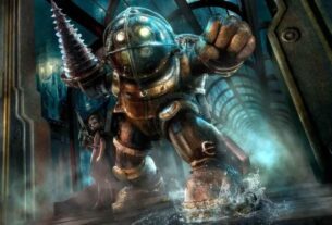 BioShock art shows a Big Daddy.