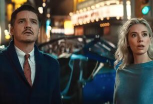 THE FANTASTIC FOUR: FIRST STEPS, (aka THE FANTASTIC FOUR), from left: Pedro Pascal as Reed Richards / Mister Fantastic,  Vanessa Kirby as Sue Storm / Invisible Woman, 2025. © Marvel / © Walt Disney Studios Motion Pictures / Courtesy Everett Collection