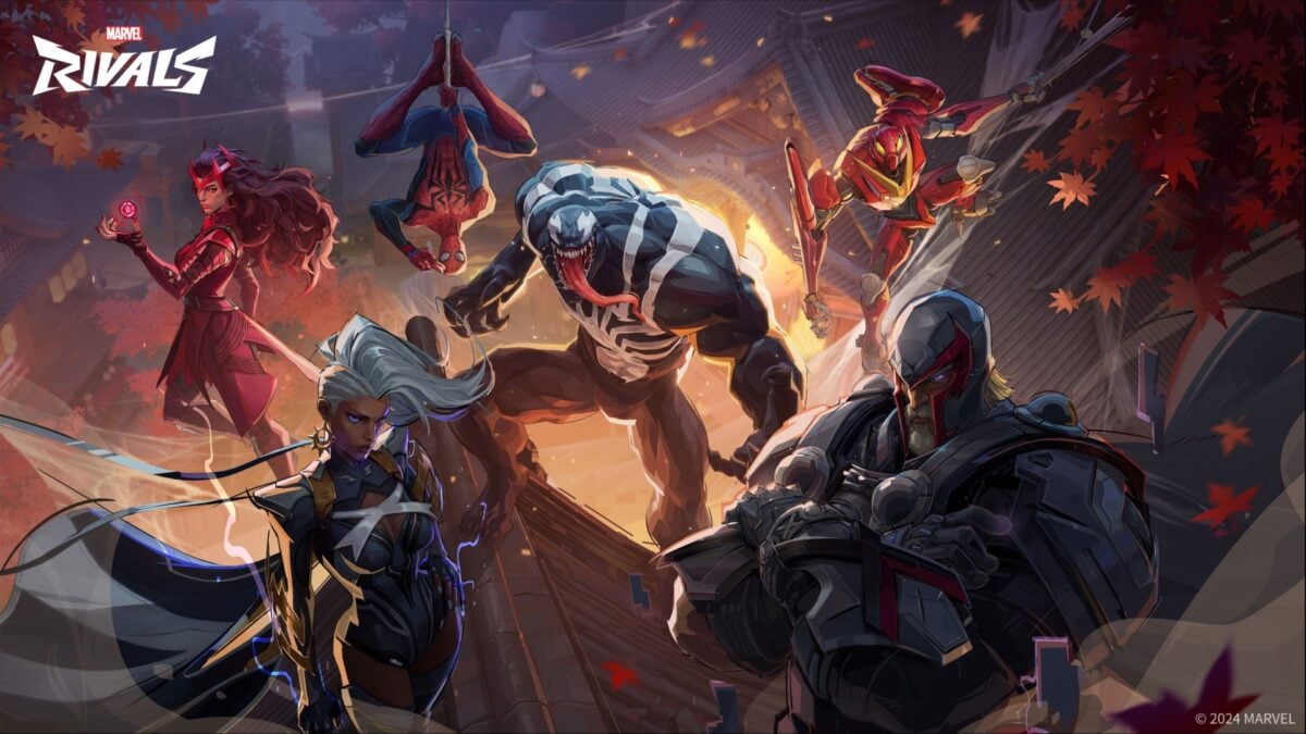 Several heroes from Marvel Rivals pose for a picture.