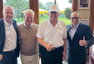 Jon Voight, Steven Paul, Donald Trump and Scott Karol.