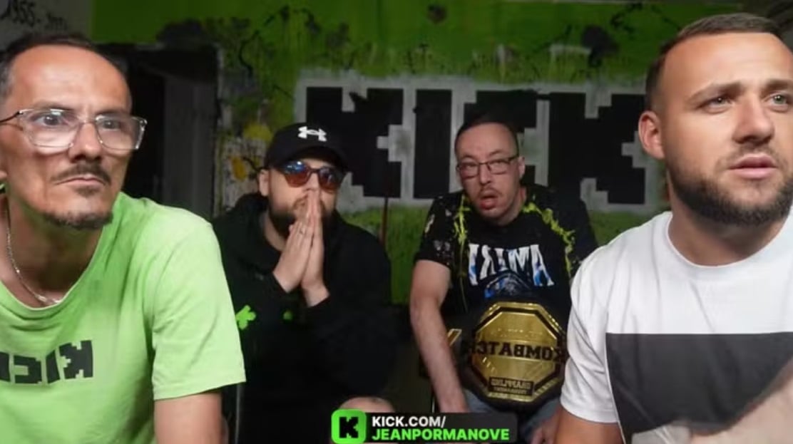 A Kick stream shows Jean Pormanove and others.
