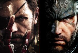 A side-by-side image shows Venom Snake and Naked Snake from promotional art for Metal Gear Solid Delta: Snake Eater.