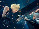 Cloud and Sephiroth clash in battle.