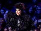 Lady Gaga accepts the artist of the year award onstage during the 2025 MTV Video Music Awards at UBS Arena on Sunday.