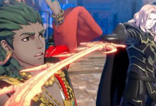 Fire Emblem characters fight.