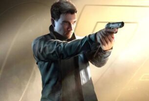 An 007 agent pulls a gun.
