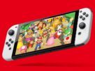 A Switch 2 displays Mario and friends.