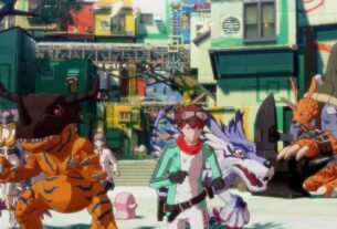 Digimon Story Time Stranger shows the main cast.
