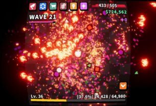 Bits blow up on a screen.